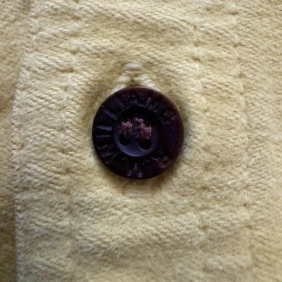 Vintage 80s R.M. Williams Button Up Field Shirt Mens L Yellow Heavyweight - Picture 6 of 9